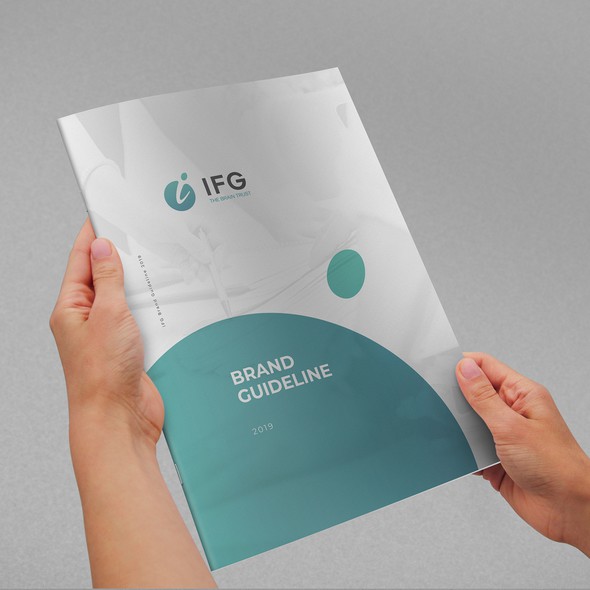 Style guide design with the title 'Brand Guide for Consulting Firm'