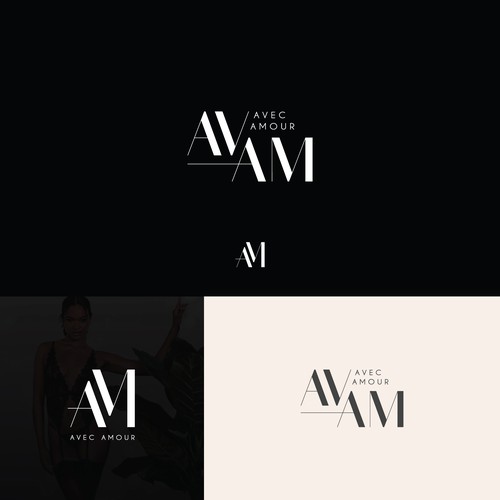 Lingerie logo with the title 'AVAM'