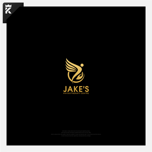 Physiotherapy logo with the title 'Jake Physotherapy Center Logo'