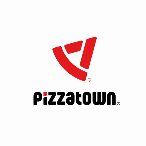 Fast food logo with the title 'Logo concept for pizzeria.'