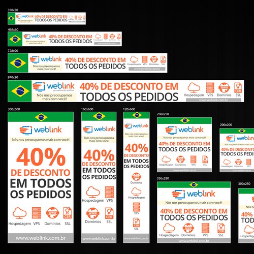 Hosting design with the title 'Web Link 40% Sale offer'