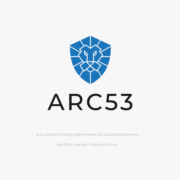 抽象的狮子标志，标题为“arc53”