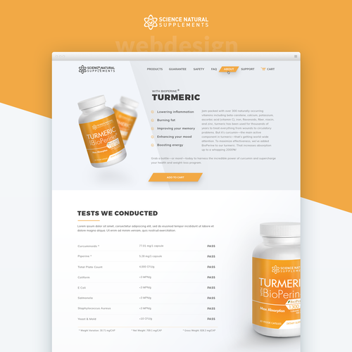 Supplement website with the title '.'
