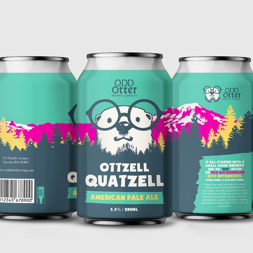 Beverage label with the title 'American pale ale'