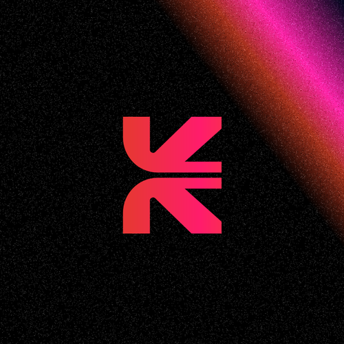 K design with the title 'K letter DJ logo'