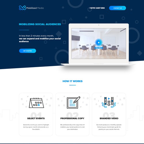 Best design with the title 'Clean design for innovative video production company'