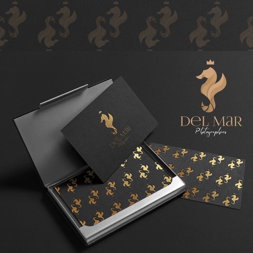 Seahorse logo with the title 'Concept logo design'