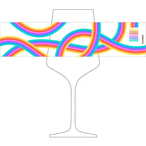 Glass artwork with the title 'Pride design'