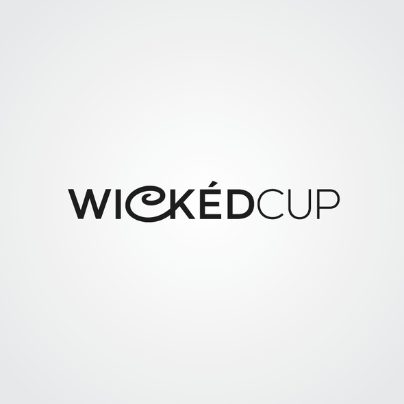 Wicked design with the title 'Wicked Cup Logo (retail, coffee/tea cups & food products)'