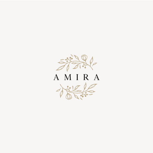 Flower logo with the title 'AMIRA'