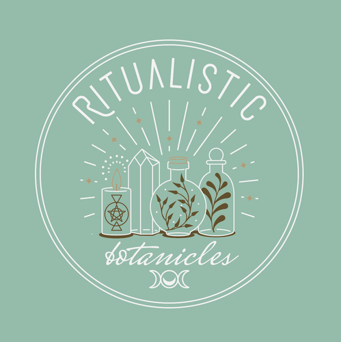 Antique design with the title 'Ritual Witch Illustration'