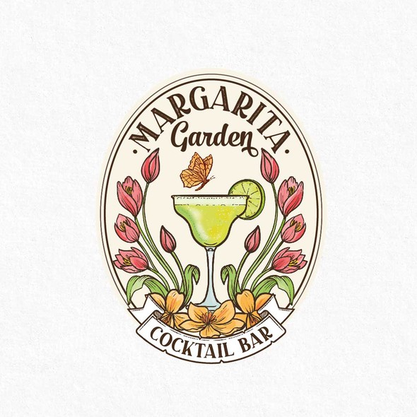 Cocktail design with the title 'Margarita Garden'