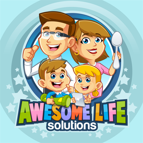 Mascot brand with the title 'AWESOME LIFE SOLUTIONS'