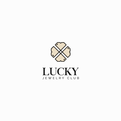 Diamond logo with the title 'Minimalist logo for Lucky Jewelry Club'