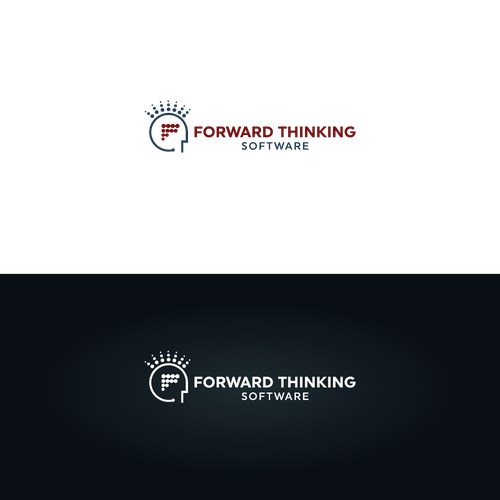 Thinking design with the title 'Logo for software company'