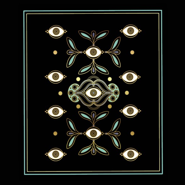 Eye-catching artwork with the title 'Mandala tapestry design'