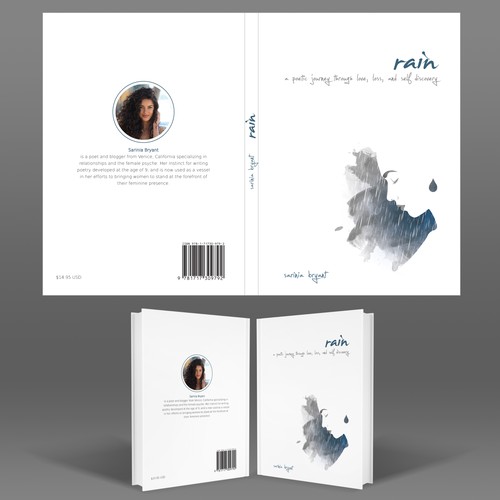 Poetry book cover with the title 'Book cover design'
