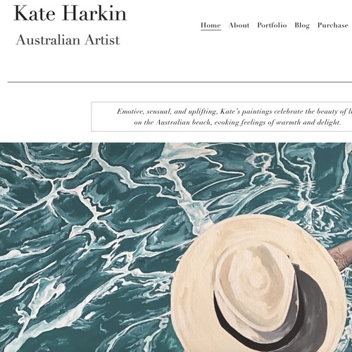 Page design with the title 'Artist’s New Squarespace Website '