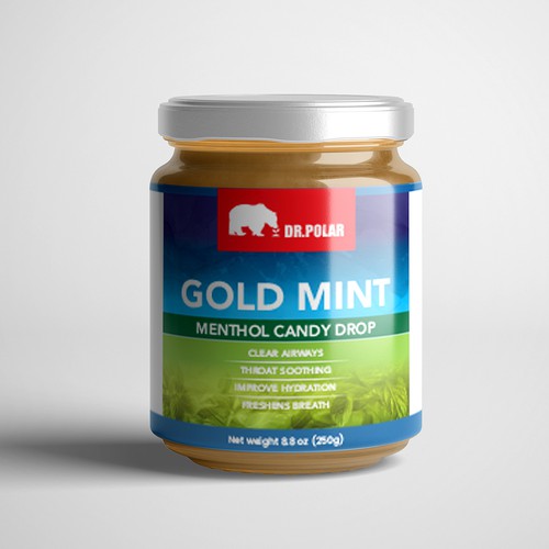 Mint design with the title 'Mint Candy Product Label'