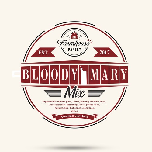 Cocktail design with the title 'Bloody Mary'