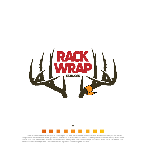 Hunting logo with the title 'Concept logo for Rack Wrap'