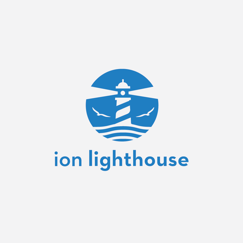 Lighthouse logo with the title 'Lighthouse mark in Negative space '