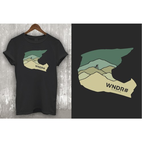 Mountain bike design with the title 'Mountain Bike Tee Design'