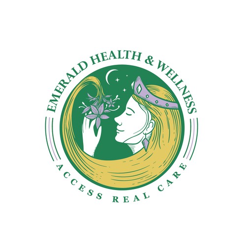 Emerald logo with the title 'Unique logo for "Emerald Health and Wellness"'