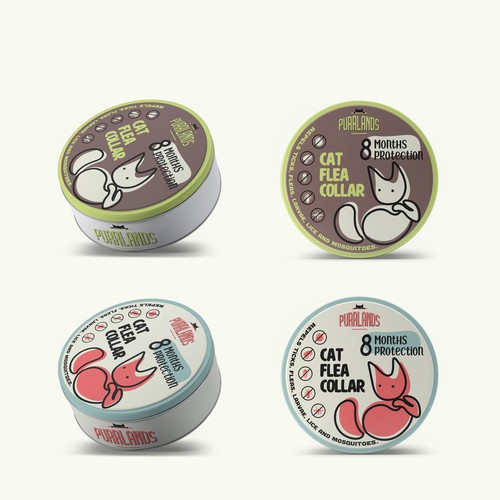 Collar design with the title 'Cat Flee Collar'