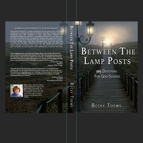 Devotional book cover with the title 'Between the Lamp Posts'