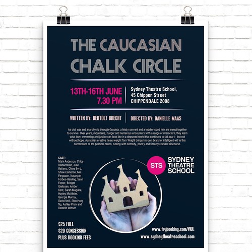 Performance design with the title 'Poster design for an Acting School'