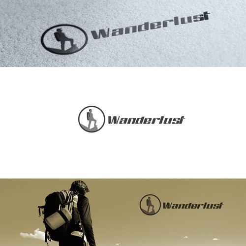 Travel logo with the title 'Wanderlust'