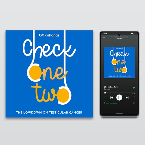 Scottish design with the title 'Cahonas Check One Two'