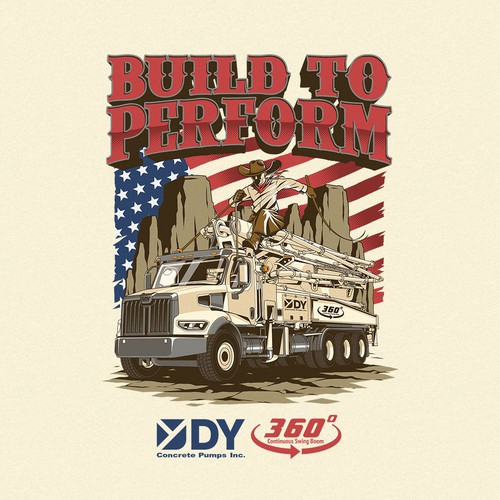 Texas t-shirt with the title 'Texas Concrete Pump Rodeo'