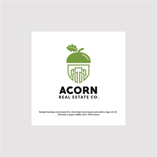 Acorn logo with the title 'acorn real estate company'
