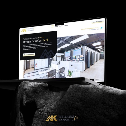 Design with the title 'Modern Wellness Website'