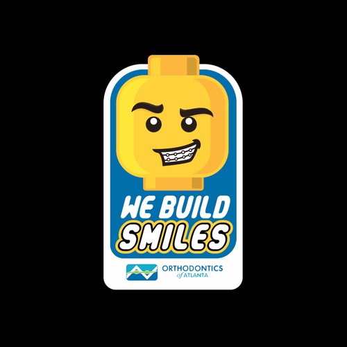 Brick design with the title 'WE BUILD SMILES'
