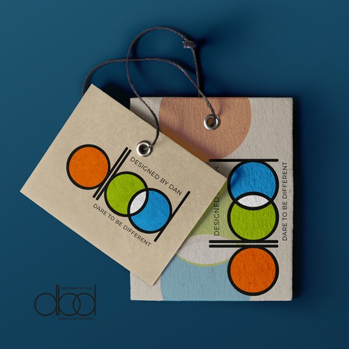 Tag design with the title 'DBD-Logo-Dare to be different'