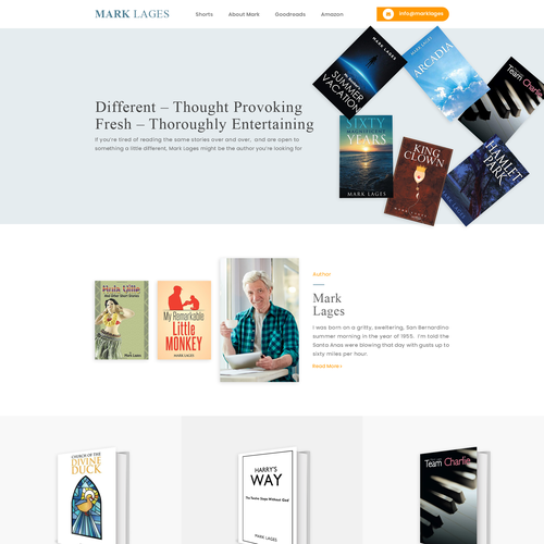 Book website with the title 'Mark Lages'