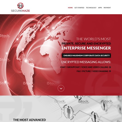 Private design with the title 'SecureHaze Website'