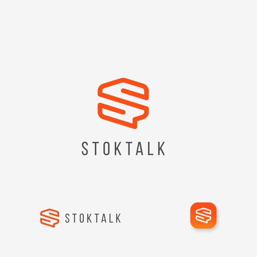 Talking design with the title 'STOKTALK LOGO CONCEPT'