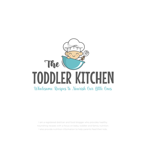 Toddler design with the title 'Nourishing recipes Logo'
