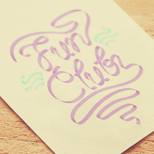 Ribbon logo with the title 'Logo design contest entry'