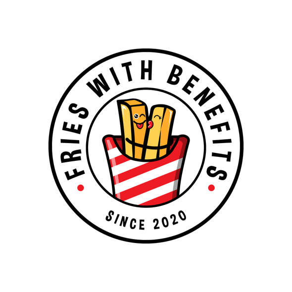 French fries logo with the title 'French Fries Food truck Logo'