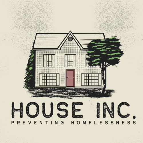 Digital art logo with the title 'house inc'