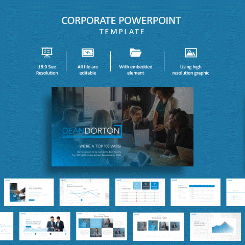 Accounting design with the title 'PowerPoint Template'