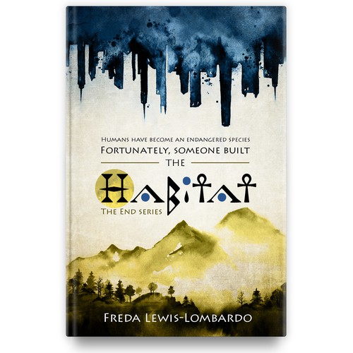 Dystopian book cover with the title '"Habitat" book cover'