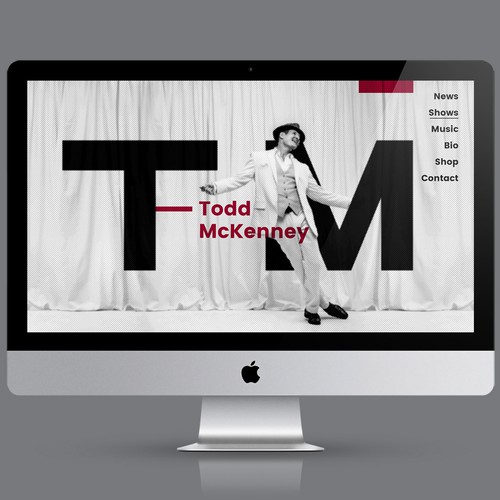 Artist website with the title 'Todd McKenney's Website Australian Artist'
