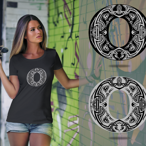 Tribal t-shirt with the title 'Tribal O'