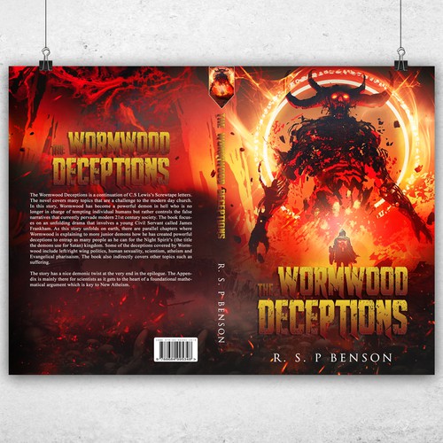 Horror book cover with the title 'The Wormwood Deceptions '